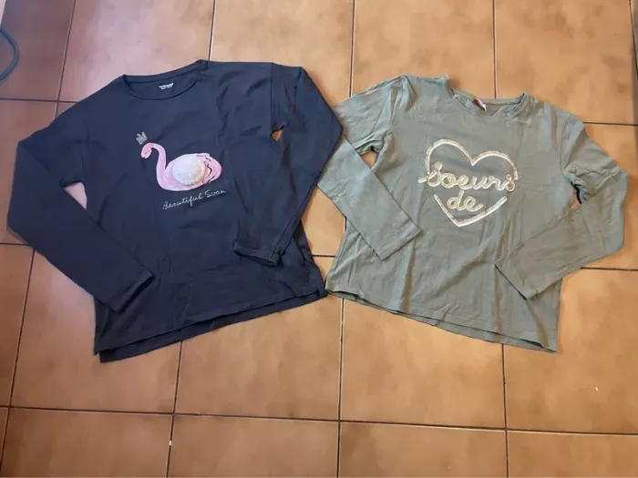 Lot 2 t shirts fille 12 ans - photo numéro 2