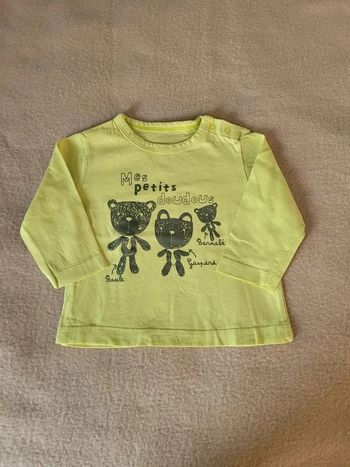 t-shirt Manches Longues 6 mois kitchoun