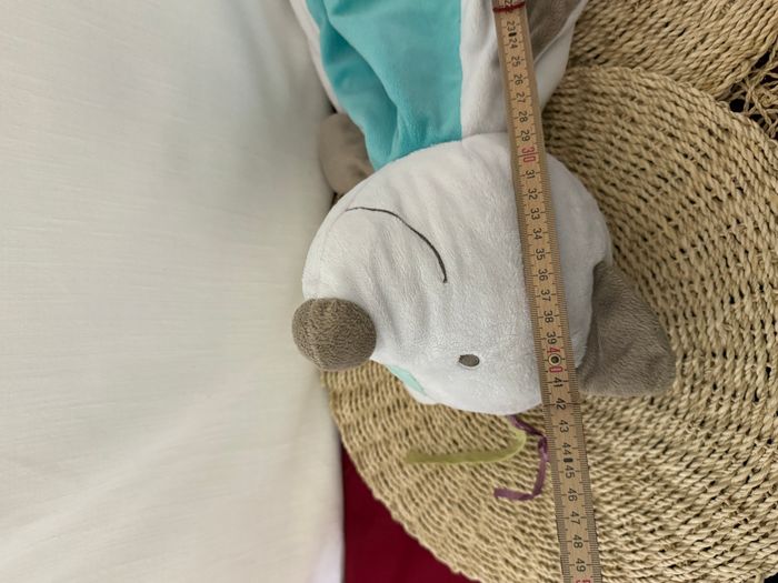 range pyjama antonin peluche doudou renard bébé 9 creation cocard bleu vert 40 cm - photo numéro 4