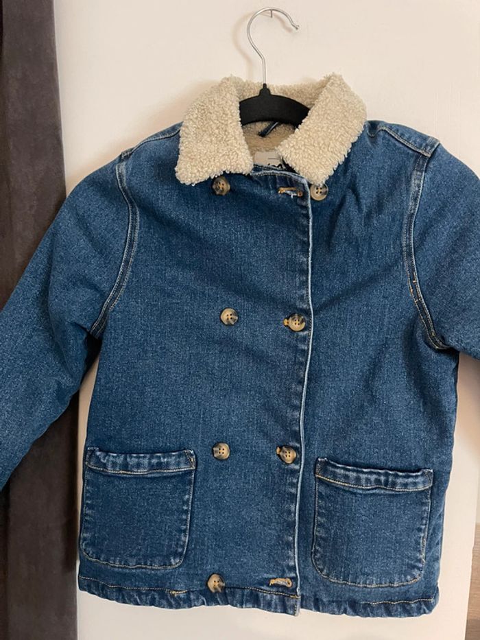 Veste jean fourrée mis saison cyrillus 10 ans - photo numéro 2