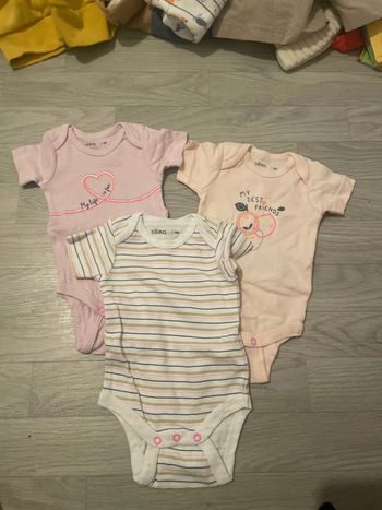 Lot de 3 body manches courtes