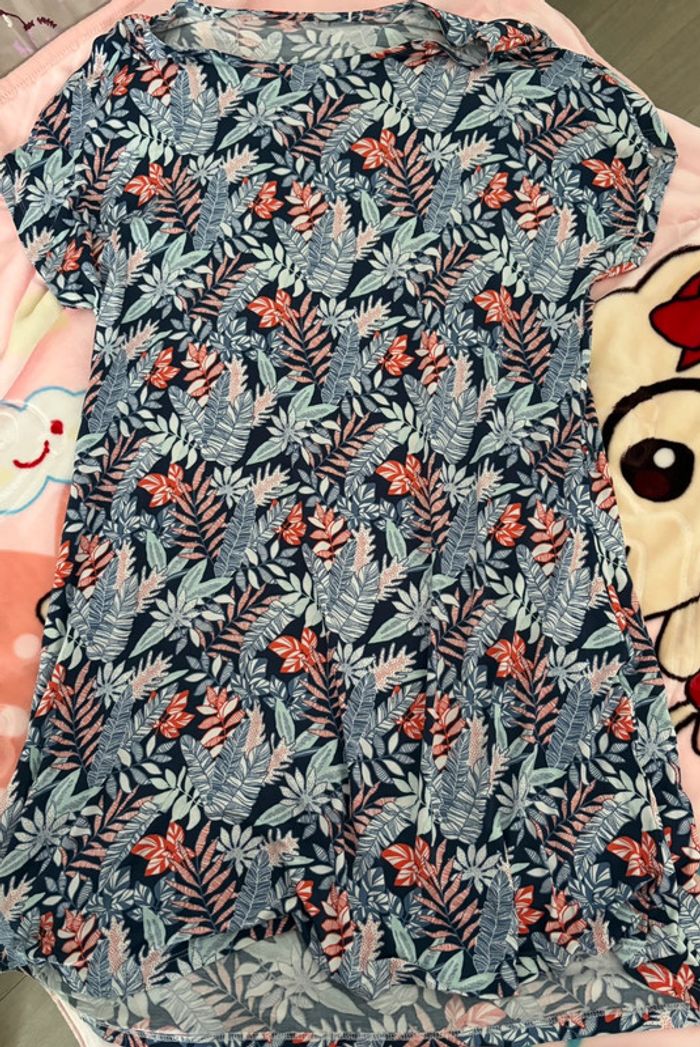 Robe fleuri bleu