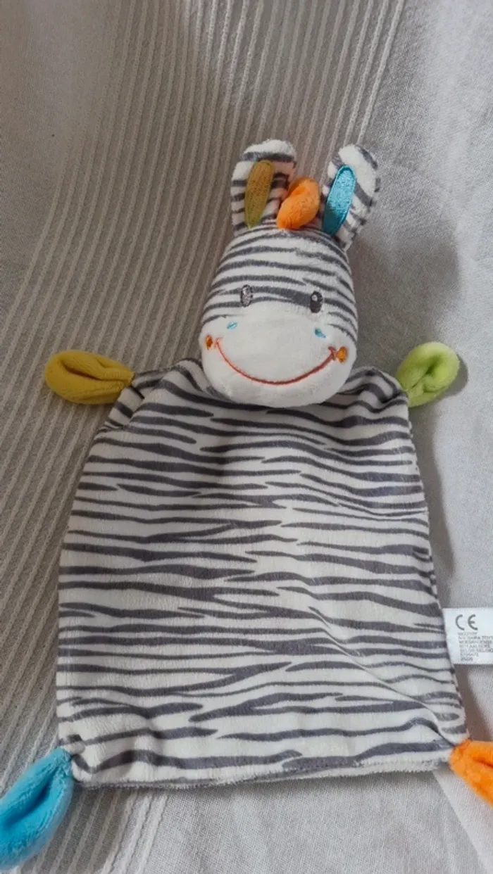 Doudou plat Zèbre  Nicotoy