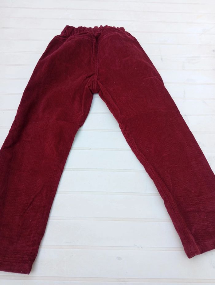 Pantalon en velours rouge de marque acanthe et taille 4 ans. - photo numéro 2