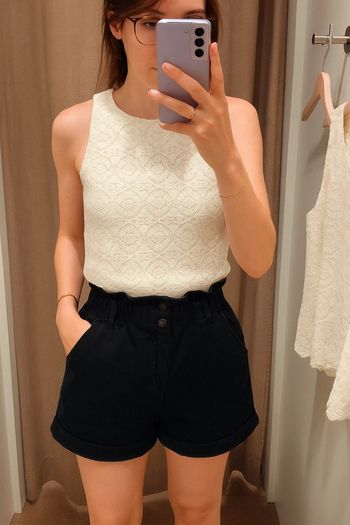 Short noir paper bag