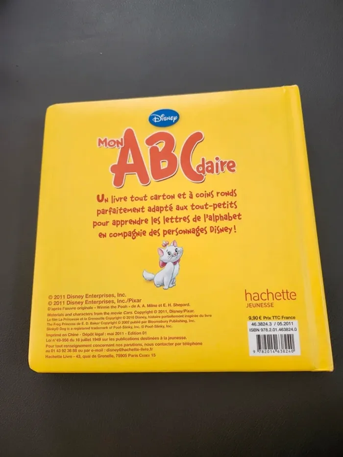 Livre mon abécédaire disney imagier alphabet bébé enfant - photo numéro 2