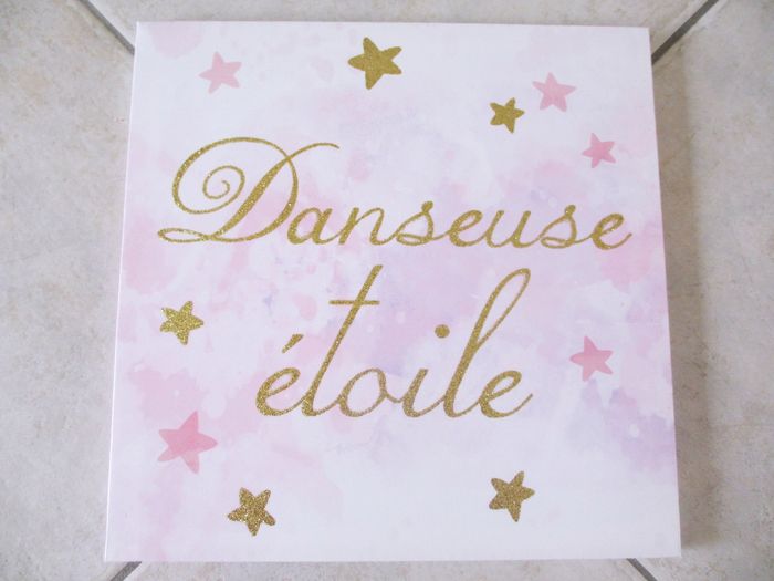 Ensemble déco pour chambre fille Danseuse étoile (toile + coussin) - photo numéro 6