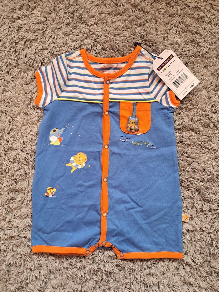 Lot de 2 combishort bébé garçon 6 mois - photo numéro 3