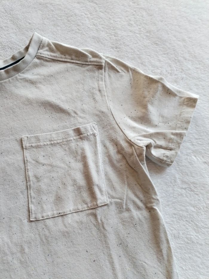 Tshirt blanc chiné Okaïdi 10 ans - photo numéro 3