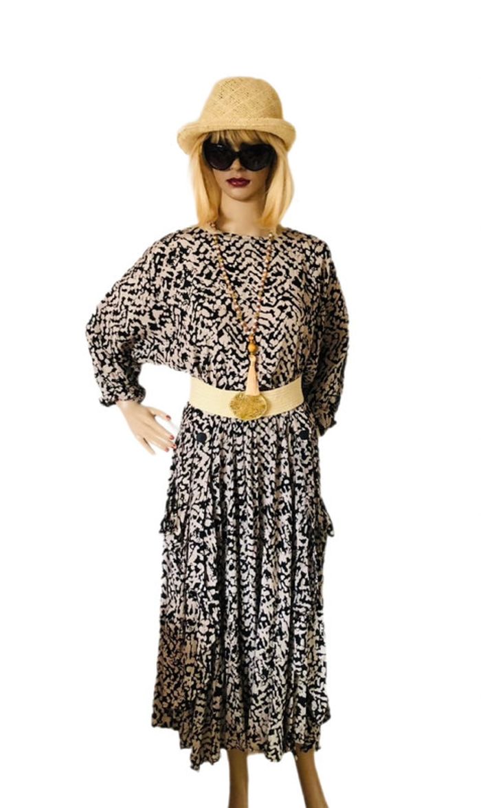 🖤🌿Robe à pans vintage authentique 70s 80s paneled dress🌿🖤 - photo numéro 5