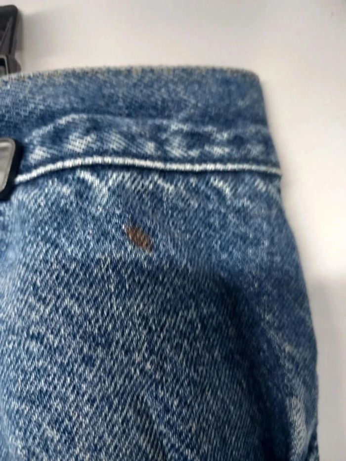 Jeans taille haute Lee vintage imprimé playboy bleu foncé en coton - photo numéro 8