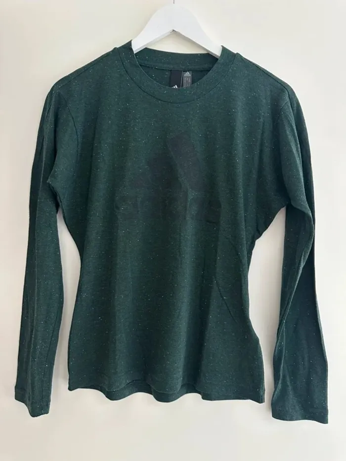 Tshirt adidas longue manche vert pour femme - neuf taille M - photo numéro 2