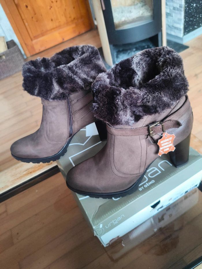 NEUF - bottines Brunes 41 - photo numéro 3