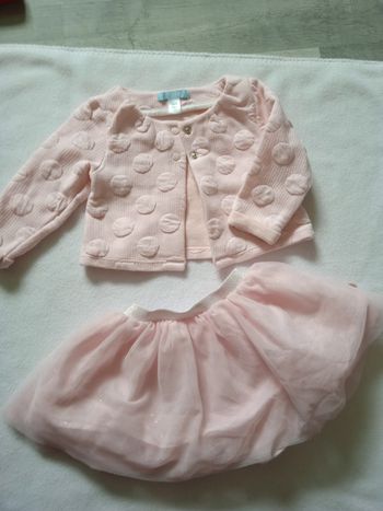 Gilet + jupe de princesse 6 mois