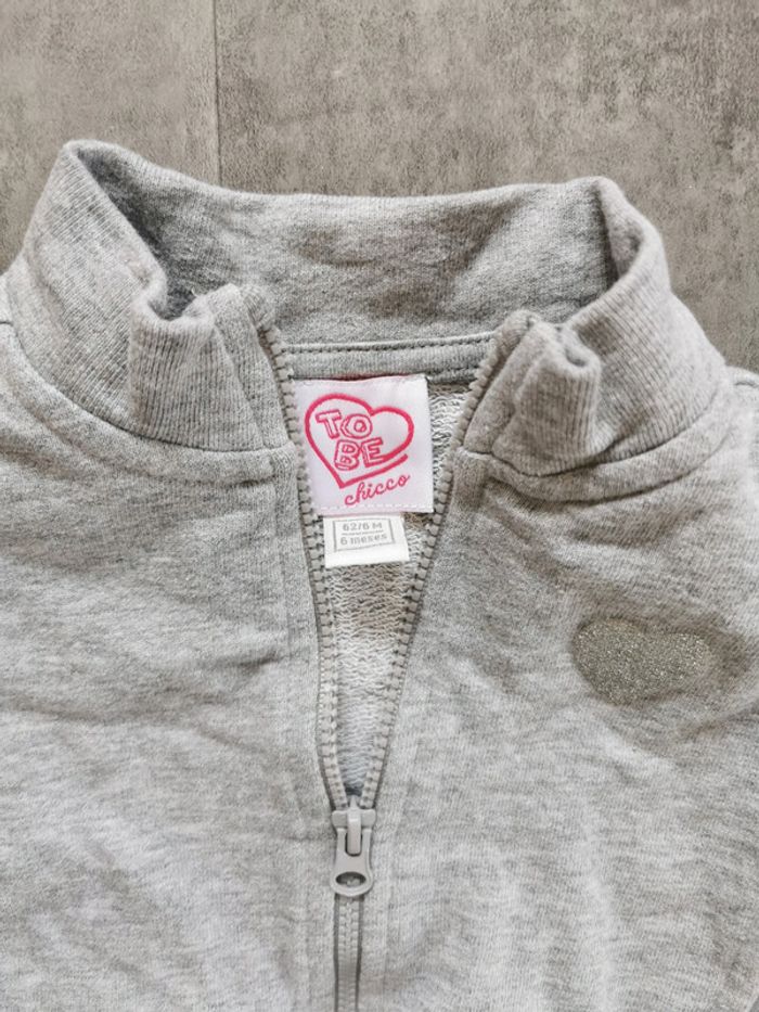 Gilet zippé bébé fille 6 mois neuf - photo numéro 2