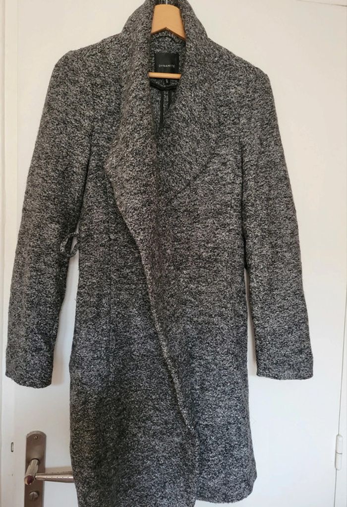 Manteau long léger gris foncé - photo numéro 2