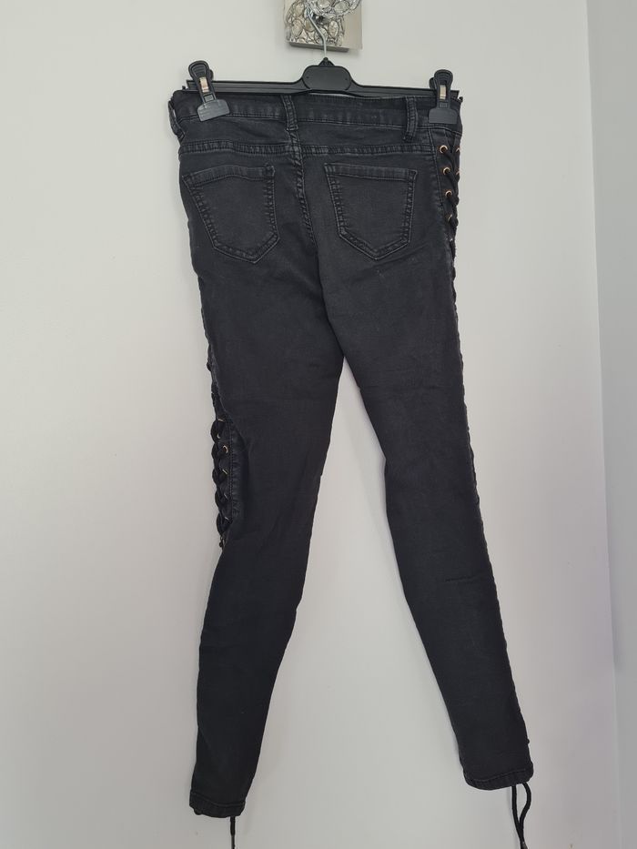 Jean slim noir lace - photo numéro 5