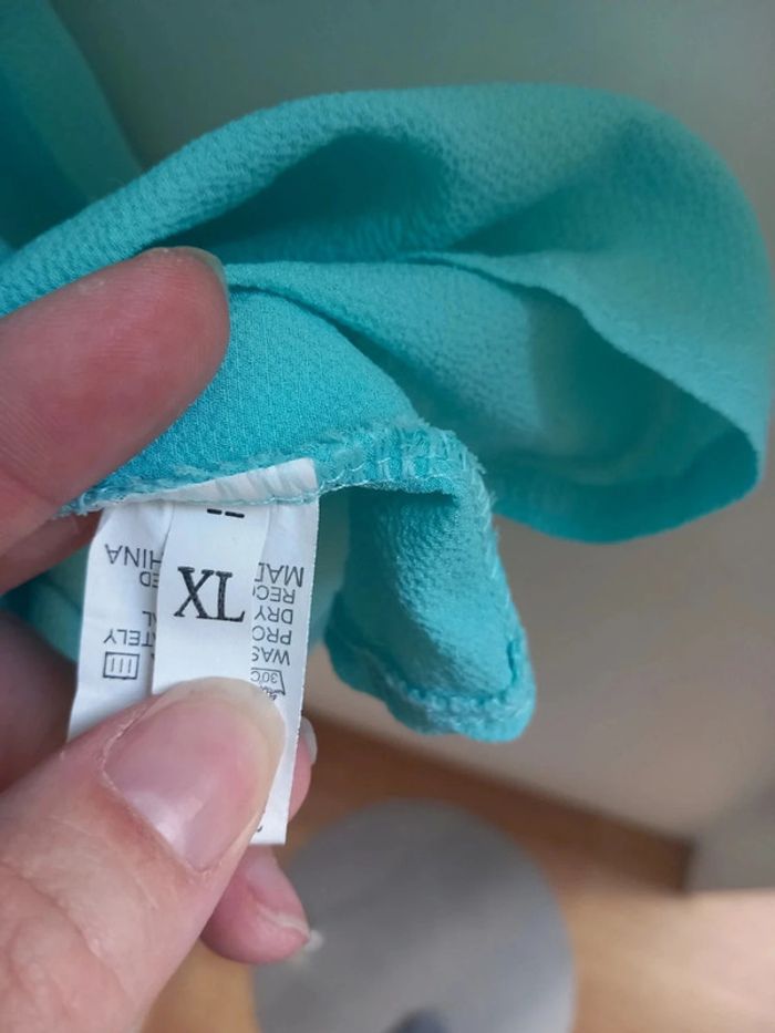 💚 jolie Robe turquoise épaule dénudé xl 💚 - photo numéro 3