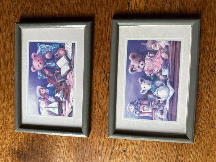 4 cadres en bois motifs Petit Ours - photo numéro 2