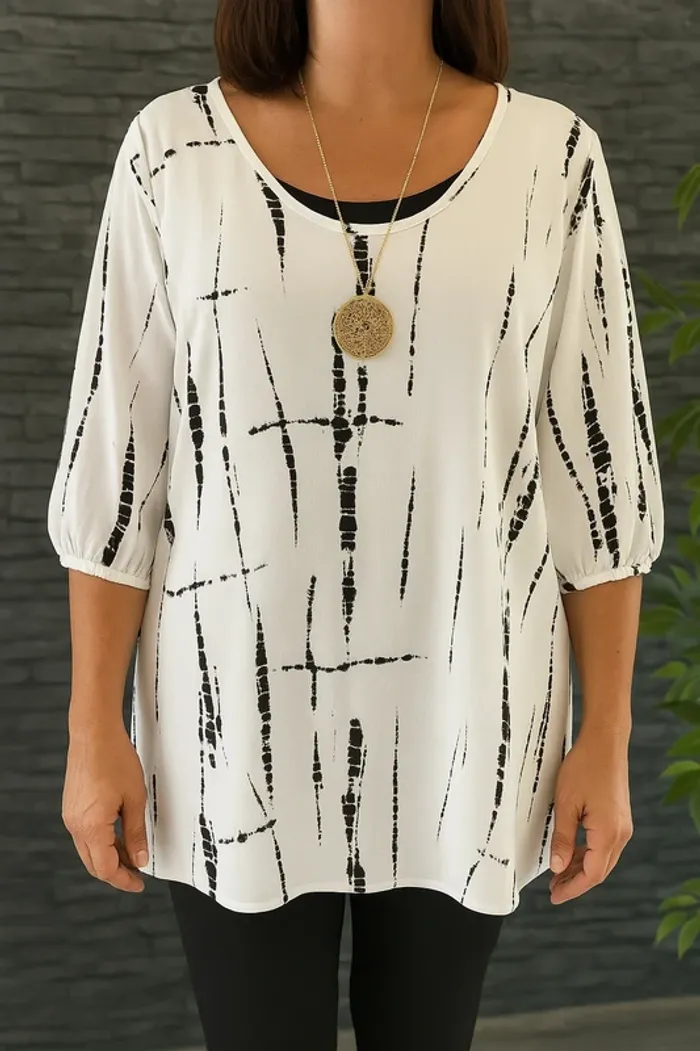 🖤🤍Sublime tunique d’été Blanc du Nil – Taille unique – Excellent état 🖤🤍