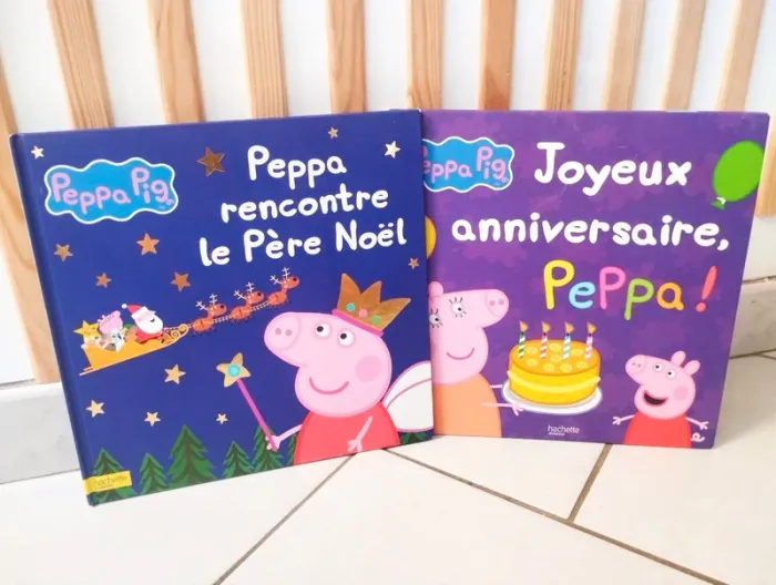 Lot livres Peppa pig (grand format) anniversaire et père Noël