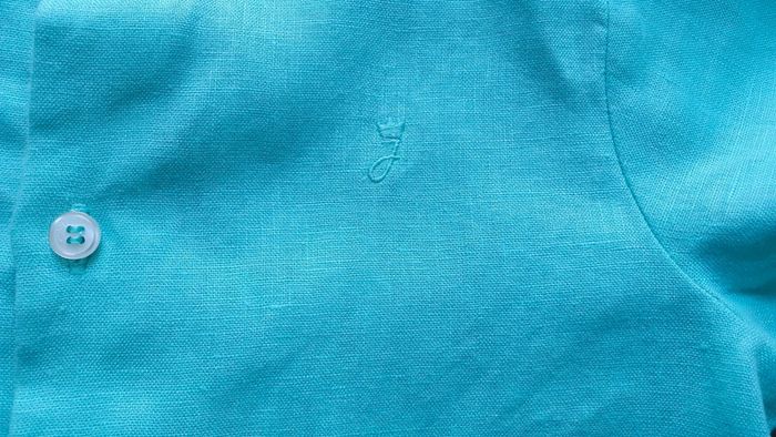 Chemise en lin Jacadi menthe turquoise 4 ans - photo numéro 3