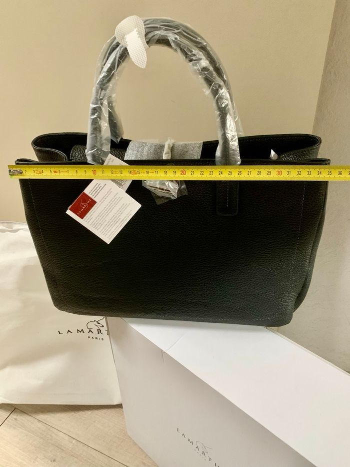Sac à main noir en cuir neuf Lamarthe - photo numéro 7