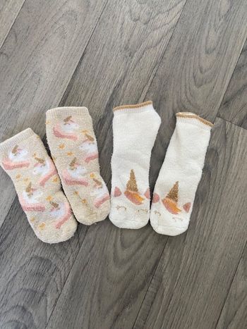 Chaussettes anti dérapentes licorne