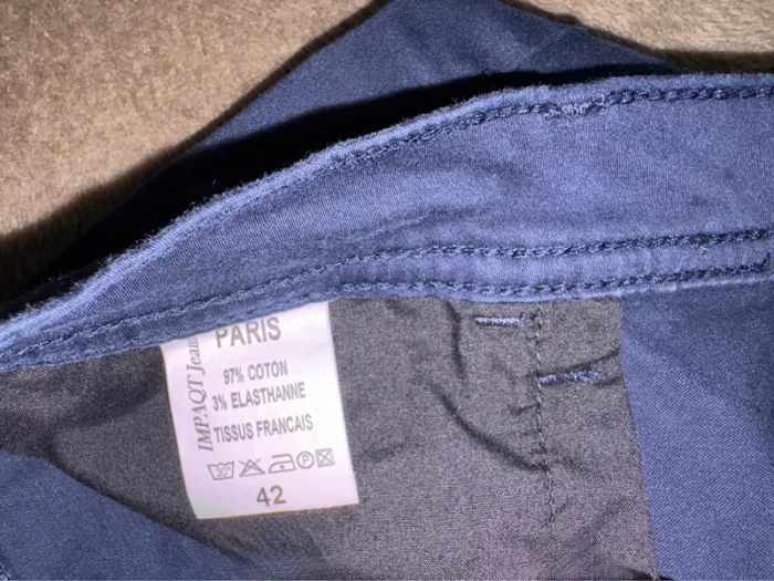 Jean bleu marine femme taille 42 Impaqt Jeans en très bon état - photo numéro 4