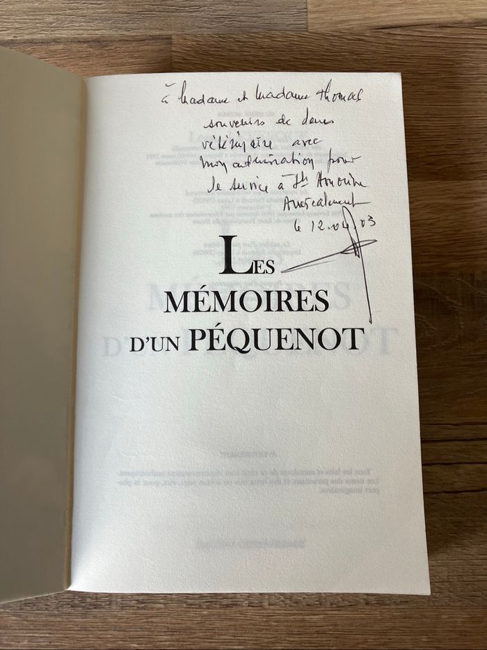 Livre broché dédicacé-Louis Levesque-Les  mémoires d’un péquenot - photo numéro 5