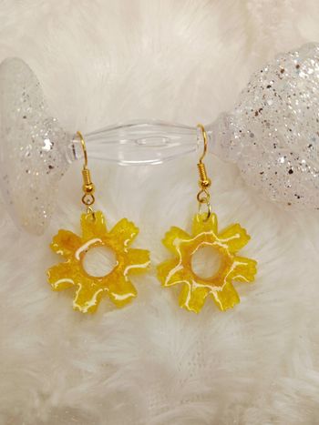 Boucles d'oreilles fleurs jaunes 🌼 