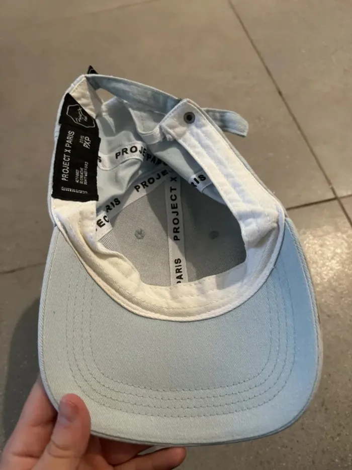 Casquette bleu clair Project X Paris, taille unique, très bon état - photo numéro 3