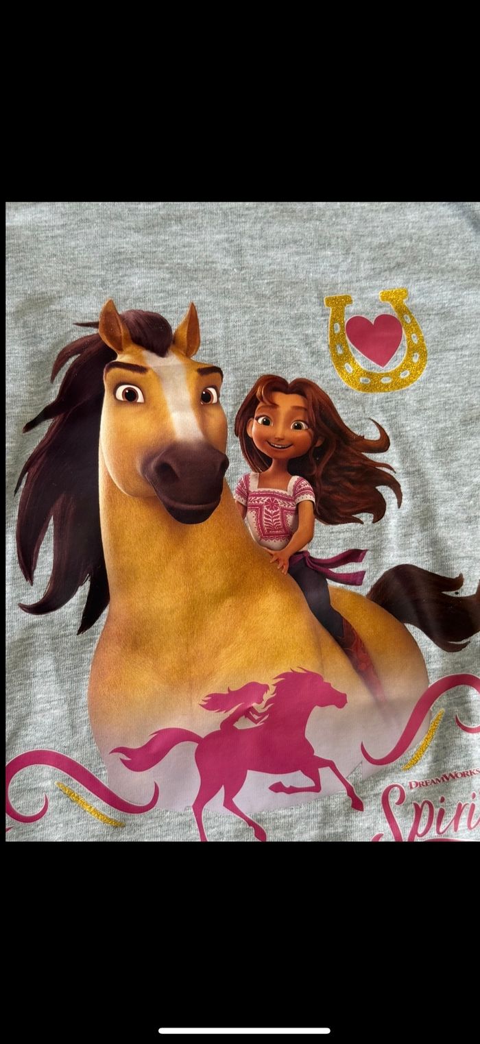 Tee shirt manches longues Cheval Spirit 8- 10 ans - photo numéro 4