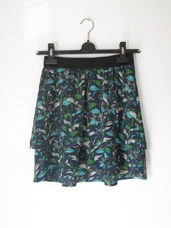 Jupe fluide imprimée Grain de Malice 34 NEUVE