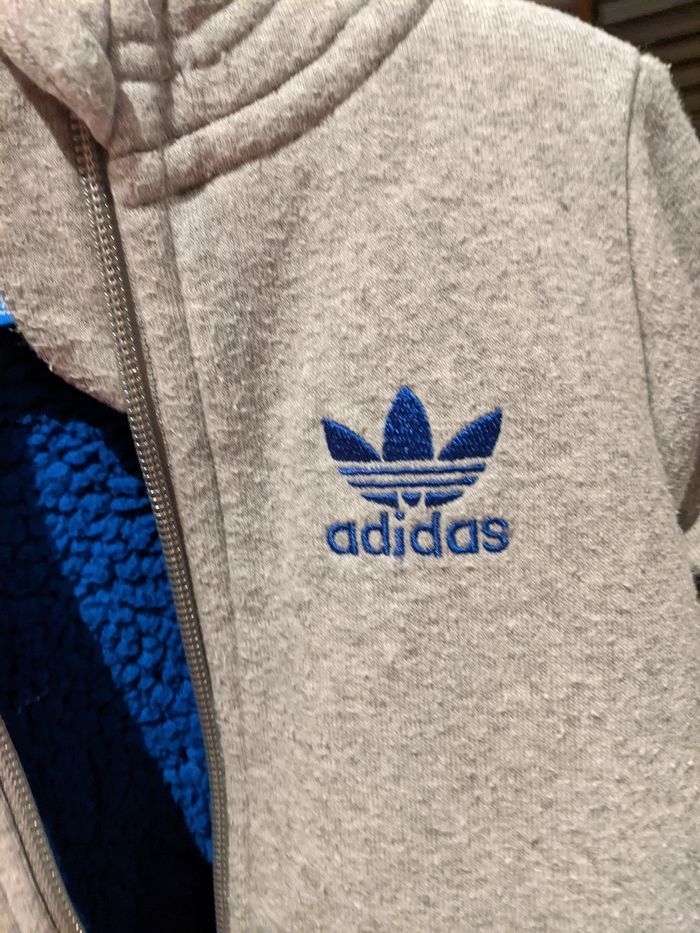 Veste sport adidas gris bleu - photo numéro 4