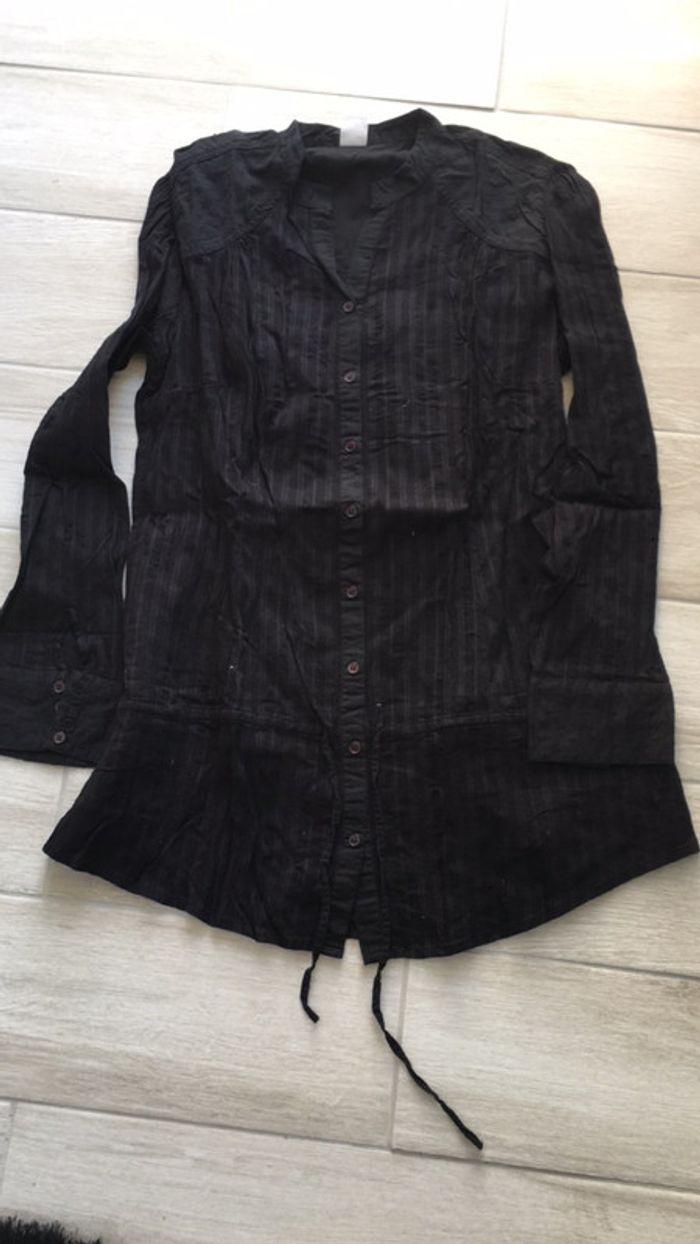 Chemise longue à motif