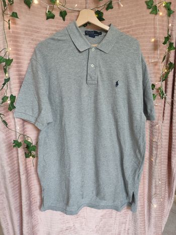 Polo gris clair Ralph Lauren XL