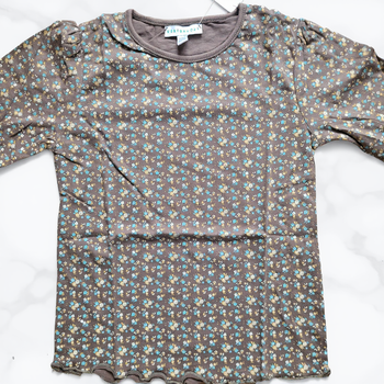 T-shirt floral pour enfant fille 6 ans manches longues Neuf vertbaudet
