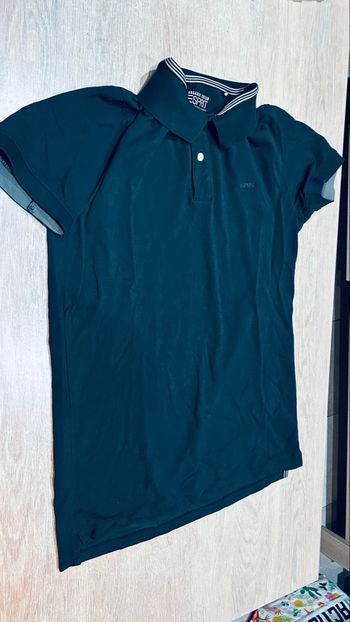 Polo bleu marine esprit manches courtes taille M 