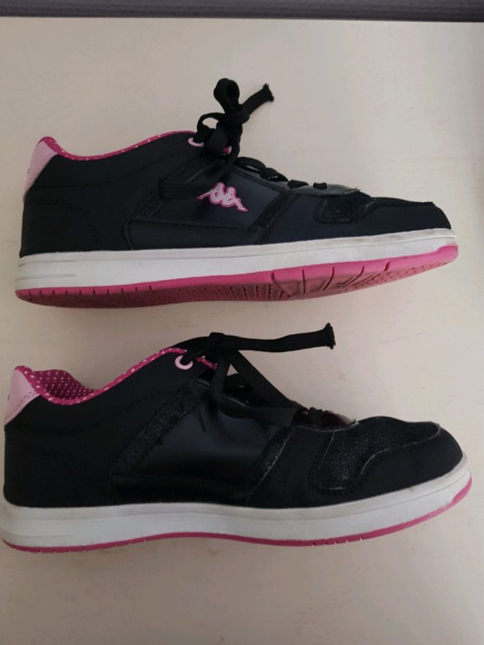 Jolies Baskets Kappa noire et rose - photo numéro 5