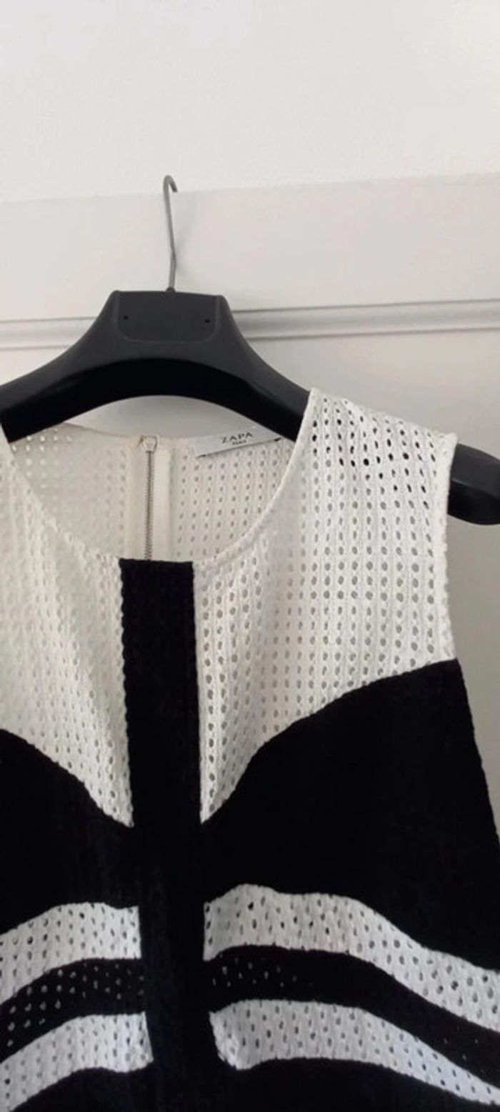 Robe cocktail Zapa 42 noir et blanc - photo numéro 5