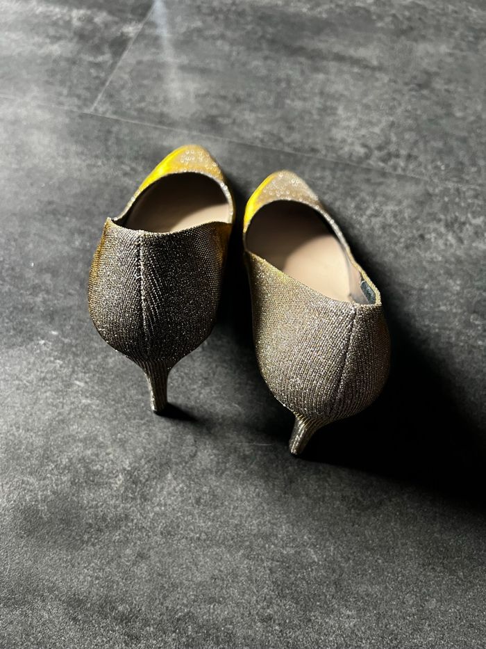 Escarpins 38 André doré argenté - photo numéro 5