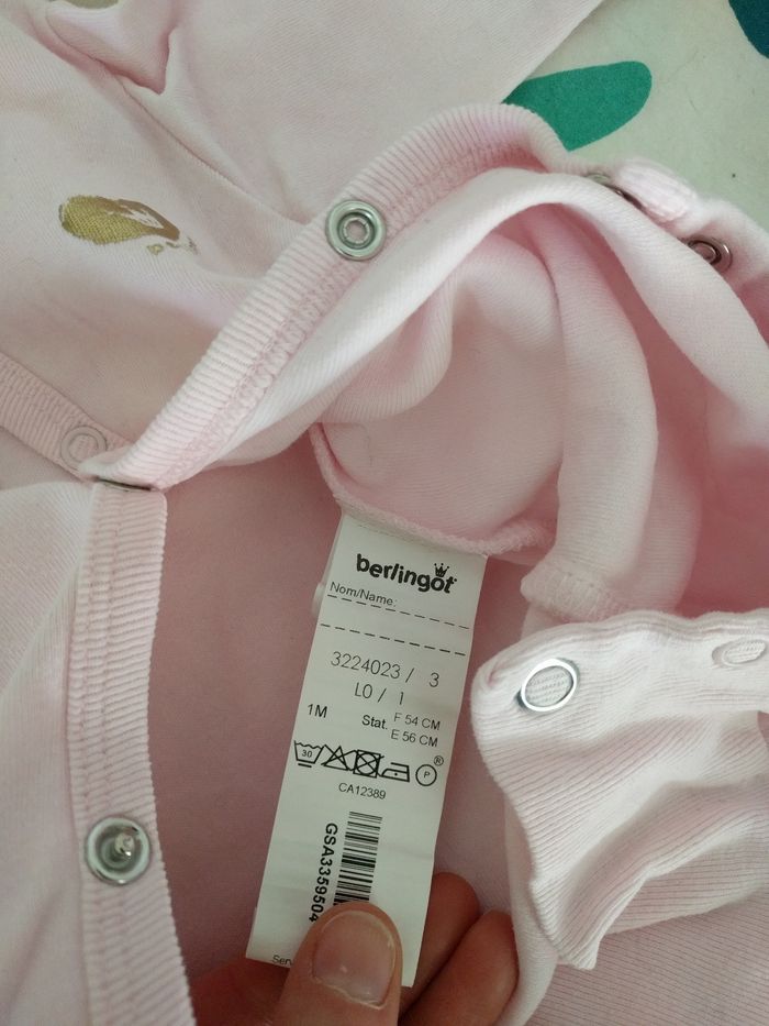 Pyjama 1 mois Berlingot - photo numéro 3