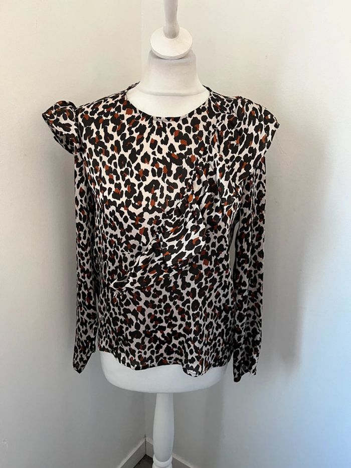 Blouse motif léopard mango M
