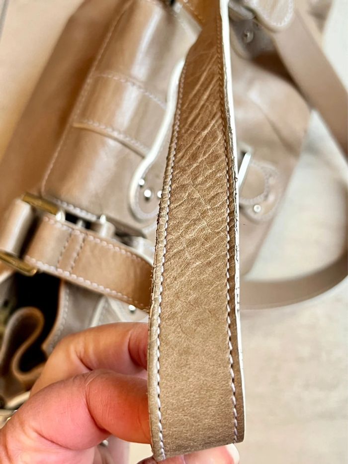 Sac Longchamp cuir beige - photo numéro 7