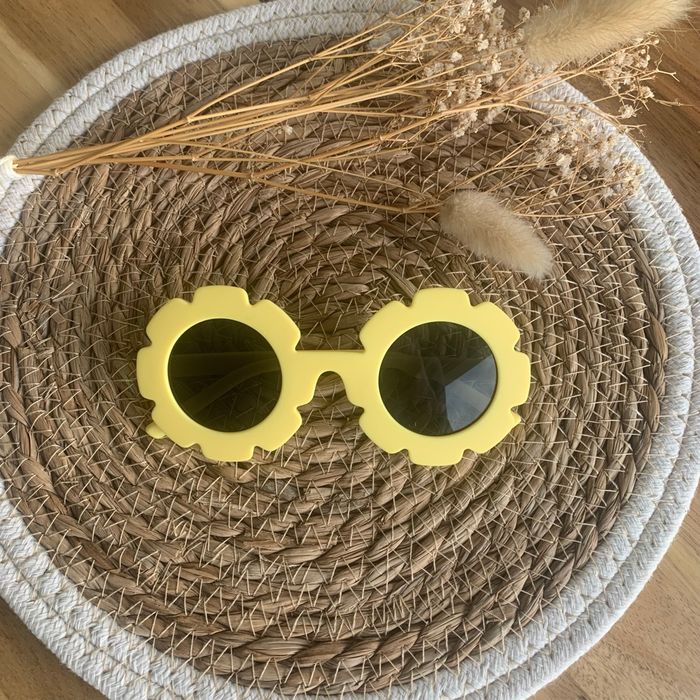 Paire de lunette fleur jaune mat - photo numéro 2