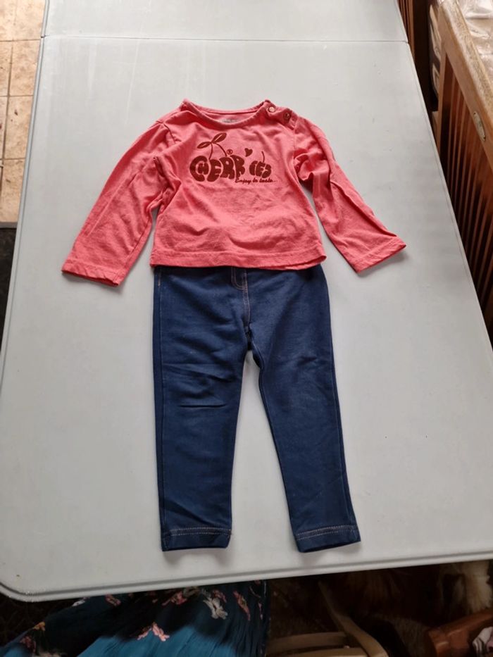 Ensemble leggings + tee-shirt manches longues fille