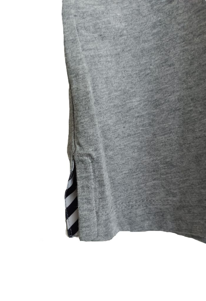 T shirt gris. Nike. Coton. Taille 12 - 13 ans. 147 - 158 cm - photo numéro 4