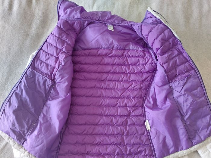 Doudoune Quechua beige & blanc taille M - photo numéro 8