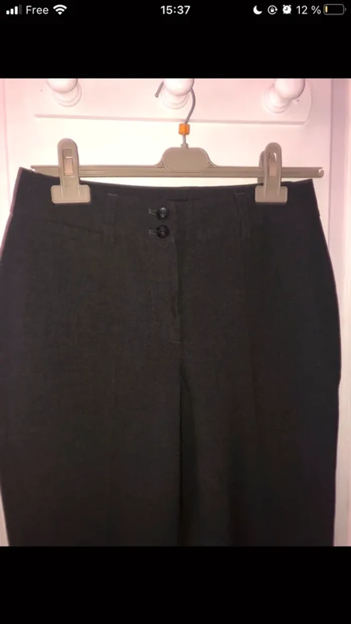 pantalon essentiel pantalon droit gris antarctique foncé - photo numéro 10